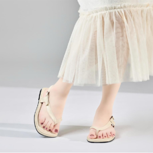 Sandal Nữ E200 - Sandal Đế Bệt, Quai Chữ V Mảnh, Mũi Vuông Thanh Lịch, Đi Học, Đi Chơi, Đi Biển Bền Đẹp, Thời Trang.