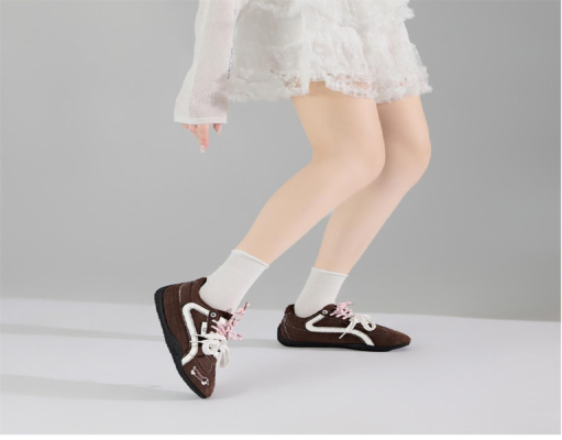 Giày Thể Thao Nữ A385 - Giày Thể Thao Sneaker Nữ Cổ Thấp Da Nhung Mềm Mịn, Nữ tính, Hottrend, Thời Trang.